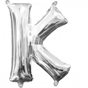 Balon foliowy 16 litera K srebrna - 1