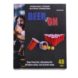 Gra Beer Pong (22 kubki i 24 piłki) gra imprezowa