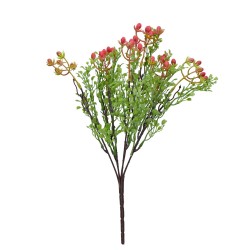 Sztuczna roślina polna z czerwonymi pączkami