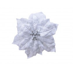 Biała gwiazda betlejemska sztuczny kwiat 26 cm