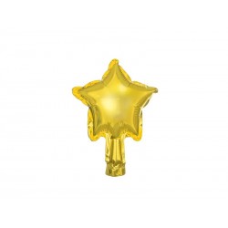 Balon foliowy gwiazdka złote metalik 12cm 25szt