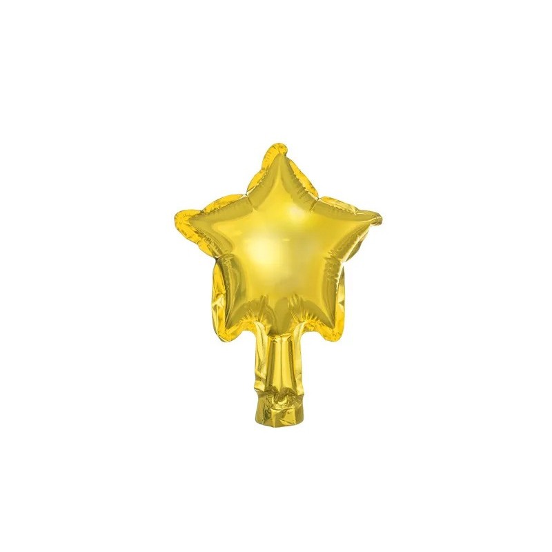 Balon foliowy gwiazdka złote metalik 12cm 25szt - 1