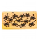 Sztuczne skorpion plastikowe robaki do dekoracji czarne 7cm 12 sztuk - 1
