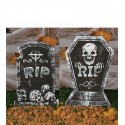 Nagrobek RIP z czaszką na Halloween 38x27cm - 1