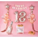 Zestaw dekoracje balony 18 urodziny różowe złoto - 2