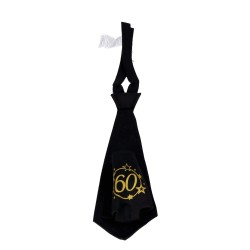 Krawat urodzinowy z miejscem na puszkę 60lat