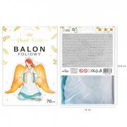 Balon foliowy Anioł Dziewczynka Chrzest Święty - 2