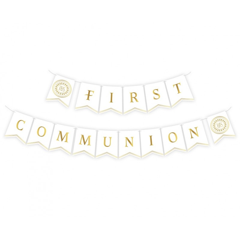 Girlanda papierowa First Communion na komunię - 1