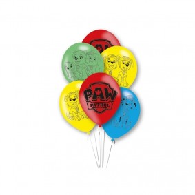 Balony lateksowe kolorowe Psi Paw Patrol 6szt - 1