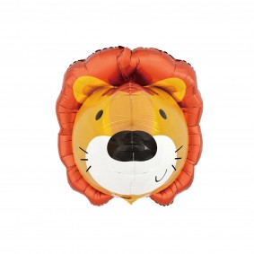 Balon foliowy 3D lew zwierzęta safari na hel - 1