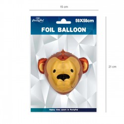 Balon foliowy 3D małpa zwierzątka egzotyczne hel - 2