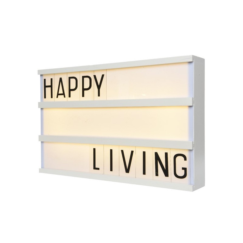 Tablica led wewnętrzna Happy Living ciepły biały 32x22x5cm - 1