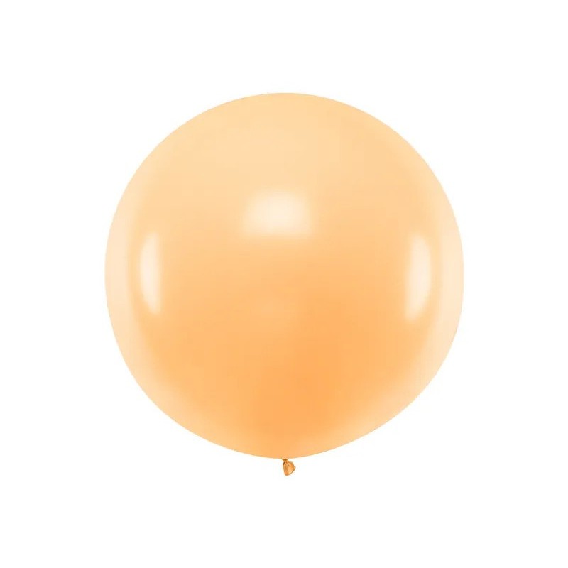 Balon lateksowy okrągły metrowy pastel brzoskwinia - 1