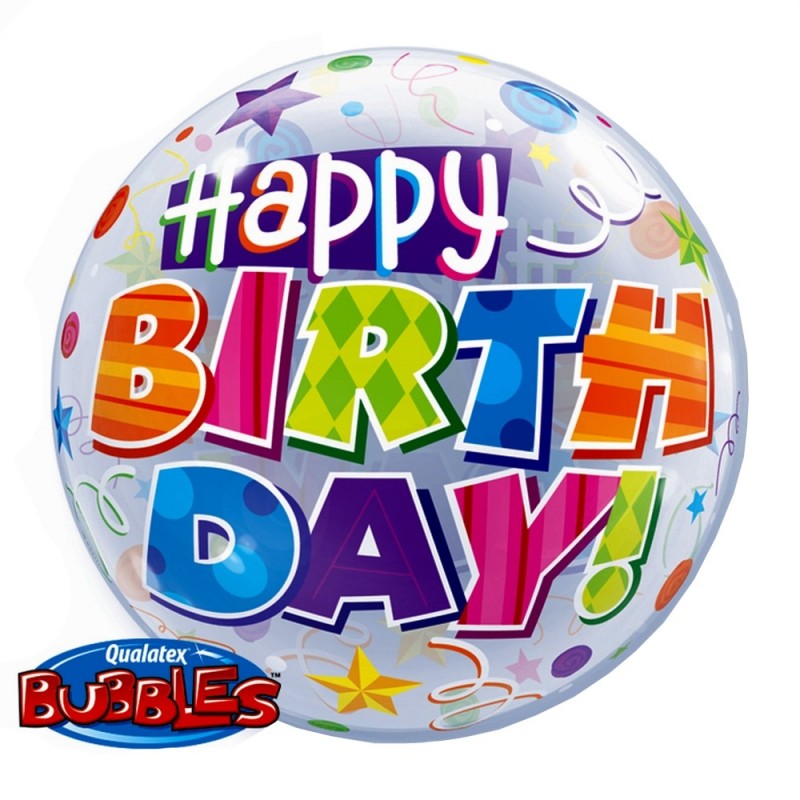 Balon 22 Happy Birthday bubble - 1