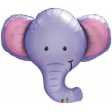 Balon foliowy duży głowa słonia dekoracja na hel - 1