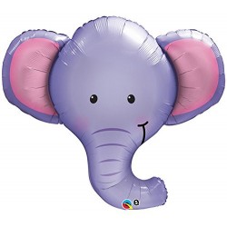 Balon foliowy duży głowa słonia dekoracja na hel