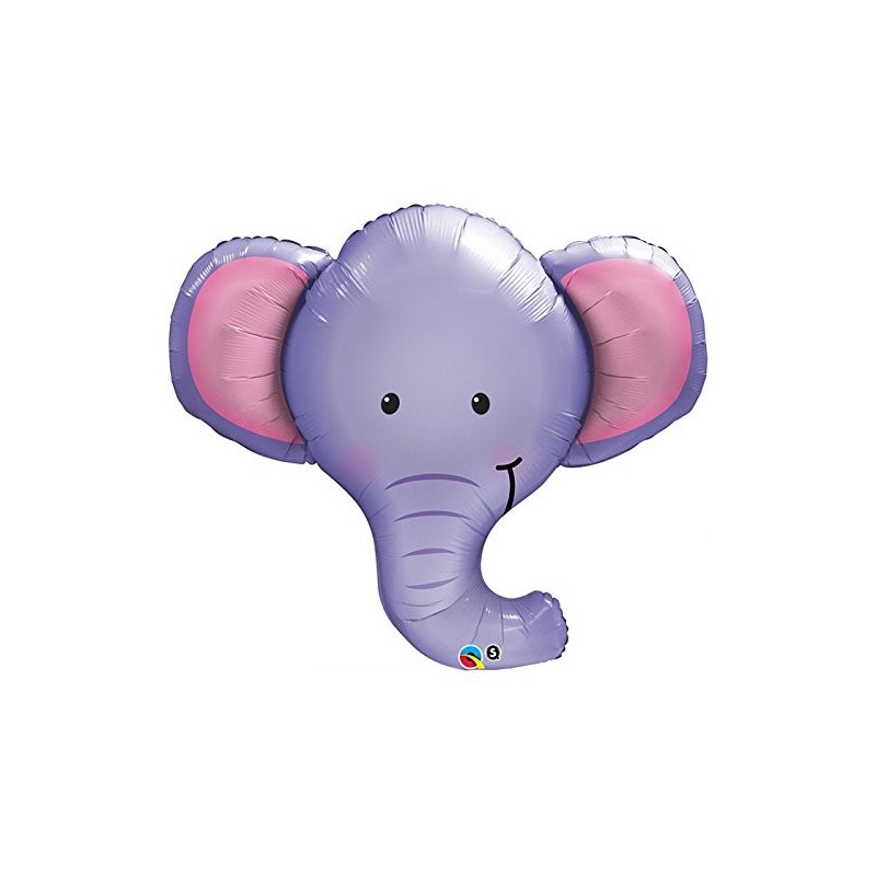Balon foliowy duży głowa słonia dekoracja na hel - 1