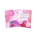 Karnet urodzinowy konfetti 40 różowy