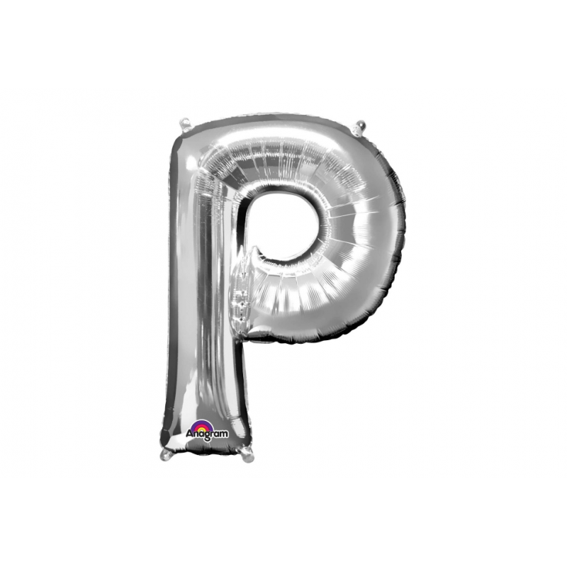 Balon foliowy 32 litera P srebrna - 1