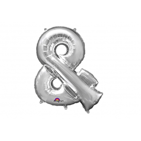 Balon foliowy 38 symbol & srebrny - 1