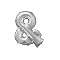 Balon foliowy 38 symbol & srebrny - 1
