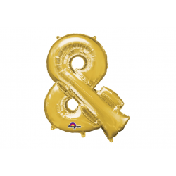 Balon foliowy symbol & duży złoty metalik 33''