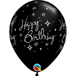 Balony lateksowe czarne na urodziny dekoracja hel