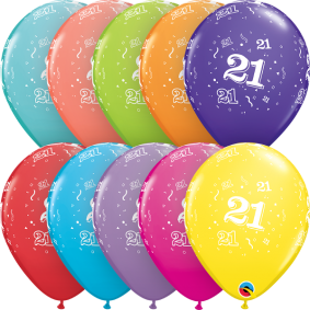 Balony lateksowe wielokolorowe 21 na hel powietrze - 1