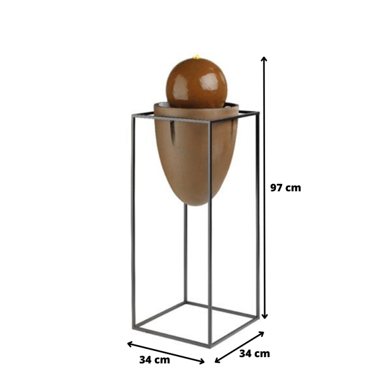 Fontanna kula wodna metalowa stalowa 97cm ogrodowa - 3