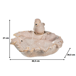 Fontanna ceramiczna z ptaszkiem piaskowa ogrodowa - 3