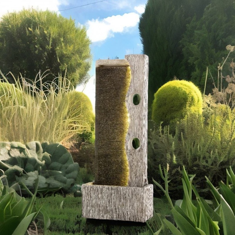 Fontanna kamienna ściana ogrodowa led 100cm duża - 6
