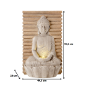 Fontanna Budda świecąca do ogrodu led 72cm ściana - 3