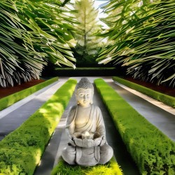 Fontanna Budda figura świecąca LED 71cm ogrodowa - 7