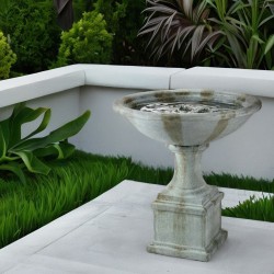 Fontanna misa waza na kolumnie ogrodowa szara 78cm - 5