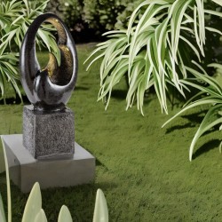 Fontanna świecąca led nowoczesna ogrodowa figura - 8