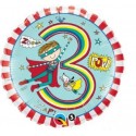 Balon foliowy dla dzieci na urodziny cyfra 3 - 1