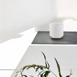 Ceramiczna osłonka na doniczkę biała ozdobna - 4