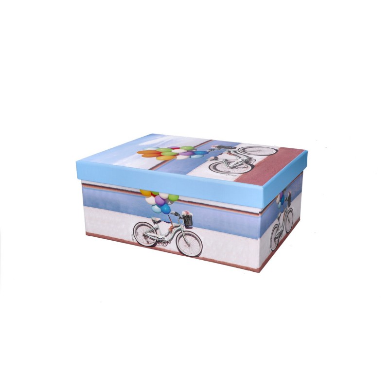 Pudełko ozdobne rower z balonami 25x18x10,5cm