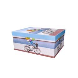 Pudełko ozdobne rower z balonami 33x25,5x14,5cm