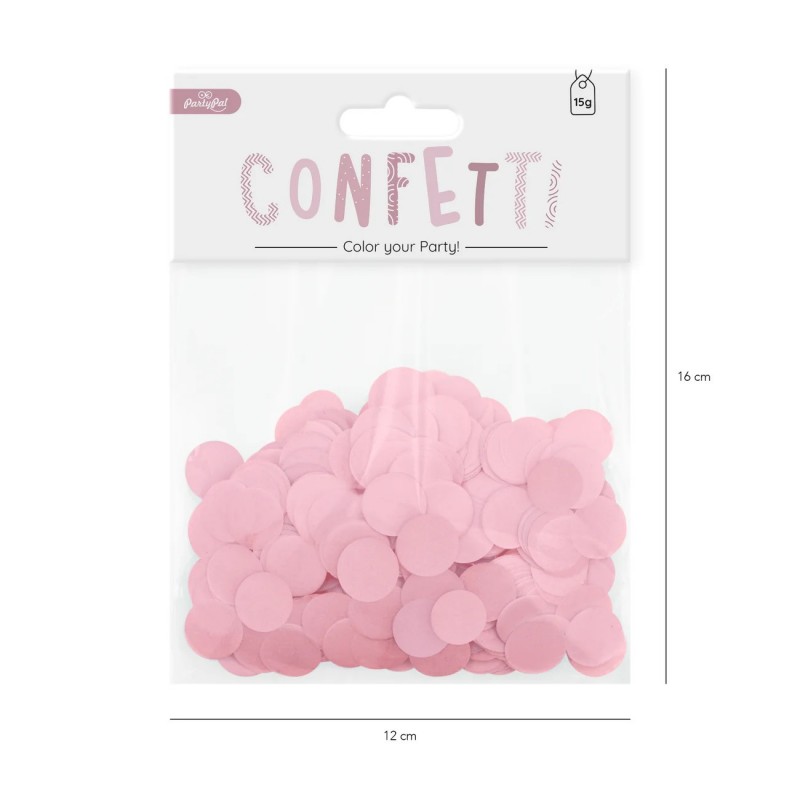 Konfetti papierowe różowe 15g - 2