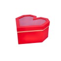 Pudełko ozdobne serce czerwone geometryczne 23x22,5x12cm