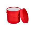 Pudełko ozdobne okrągłe czerwone 18,5x18,5x17cm