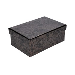 Pudełko ozdobne czarne marmurkowe 19x13x7,5cm