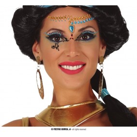 Biżuteria naklejana kryształki na twarz Egipcjanka - 1