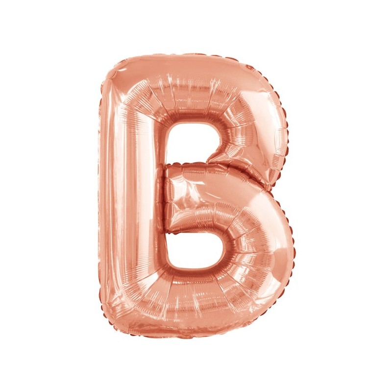 Balon foliowy litera B różowe złoto duży 34'' - 1