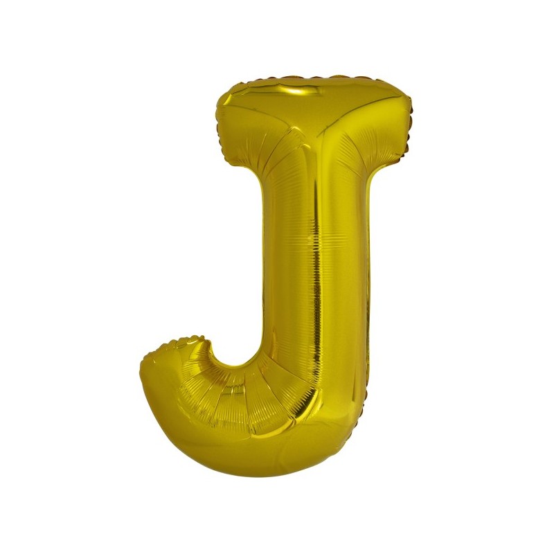 Balon foliowy litera J złota duża metalik 34'' - 1