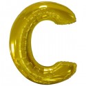 Balon foliowy litera C złota duża metalik 34'' - 1