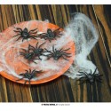 Sztuczne małe pająki czarne Halloweenowe 6cm 8szt - 2