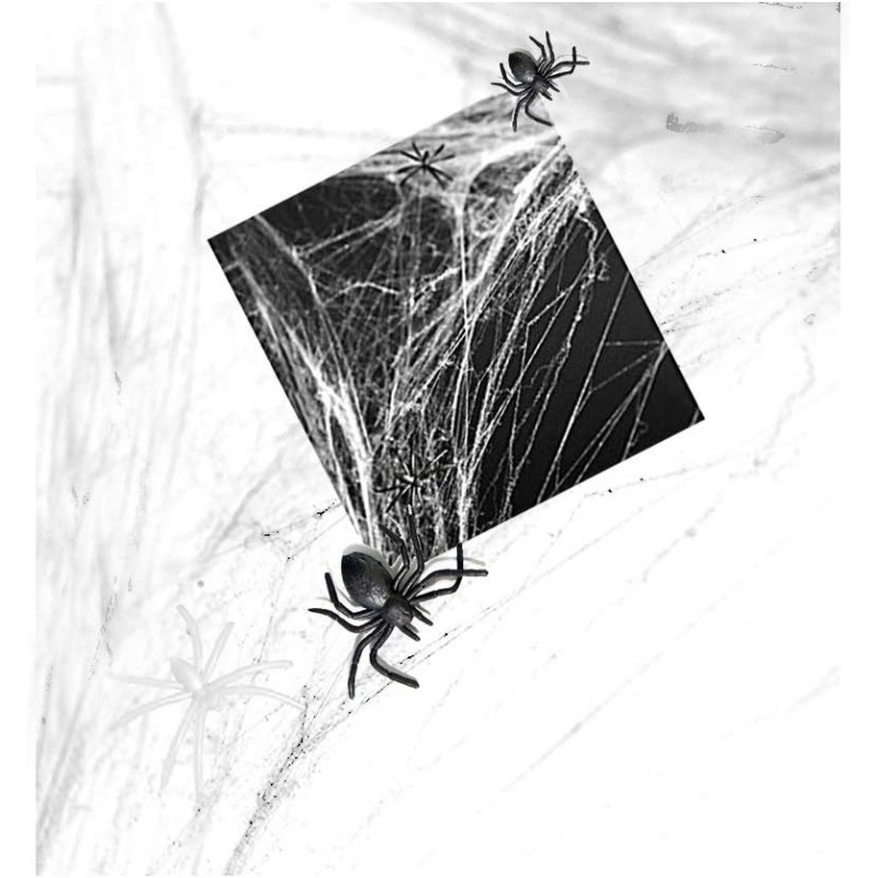 Sztuczna pajęczyna halloween biała dekoracyjna - 4