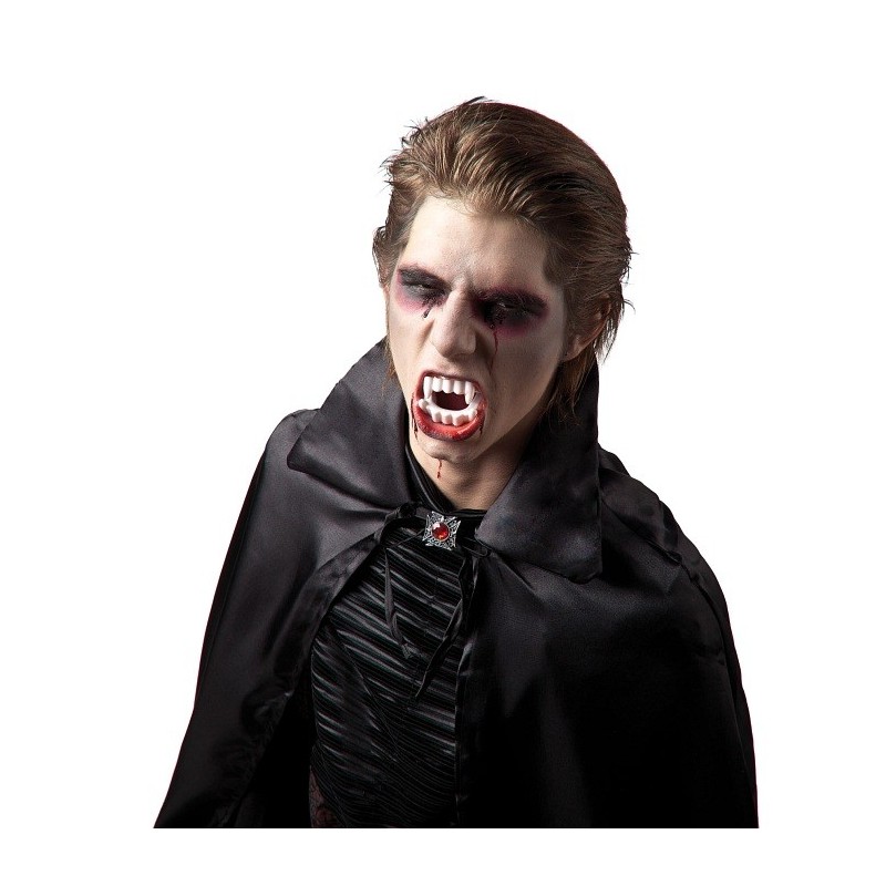 Sztuczne zęby szczęka wampira + krew na halloween - 4